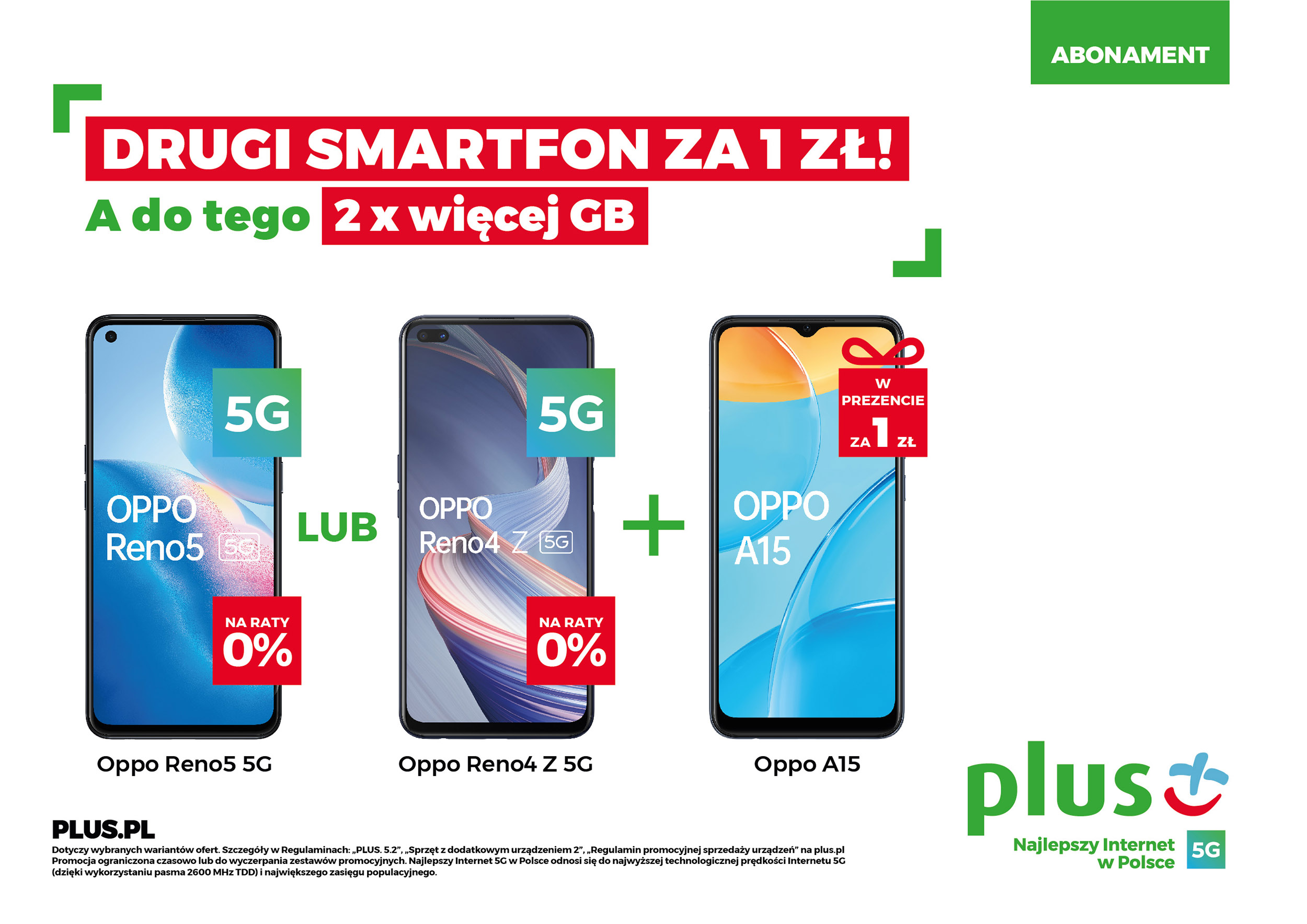Wyjątkowa wiosenna promocja w Plusie: drugi smartfon za 1zł oraz 2x więcej GB w abonamencie