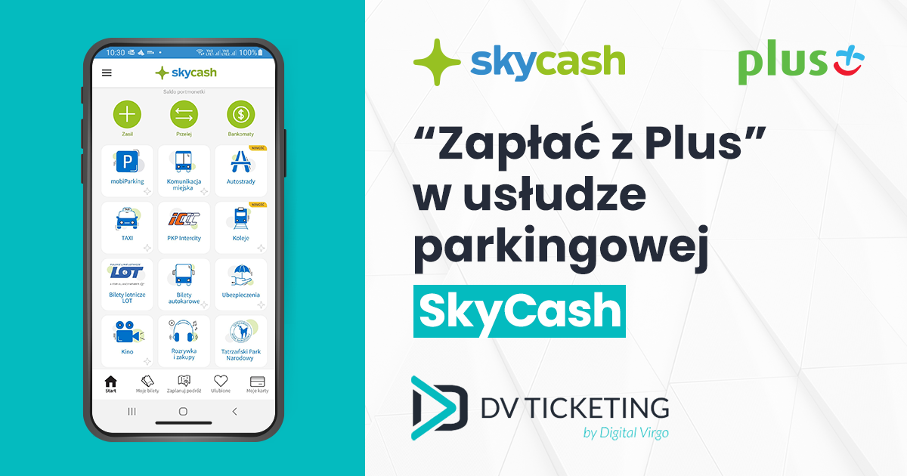„Zapłać z Plus” za parking w aplikacji SkyCash