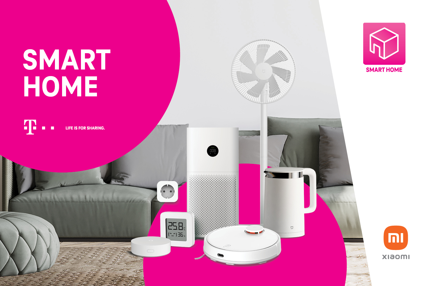 Cały dom do Twoich usług – T-Mobile rozszerza program „Korzyści dla domu” o zestawy smart home od Xiaomi