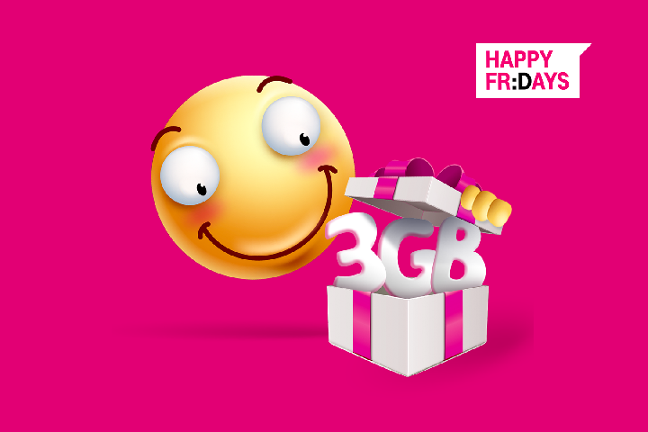 3 GB na Happy Fridays od T-Mobile