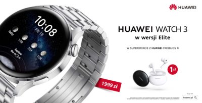 Huawei Watch 3 Elite – nowy model na eleganckiej bransolecie w atrakcyjnej ofercie