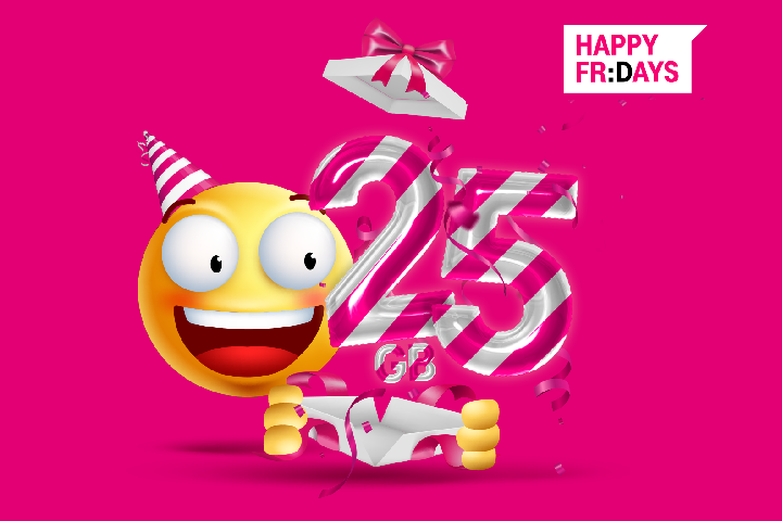 Urodzinowe Happy Fridays: odbierz 25 GB na 25-lecie T-Mobile Polska