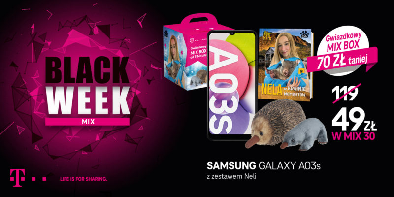 black week w t mobile mix samsung galaxy a03s z zesawem neli