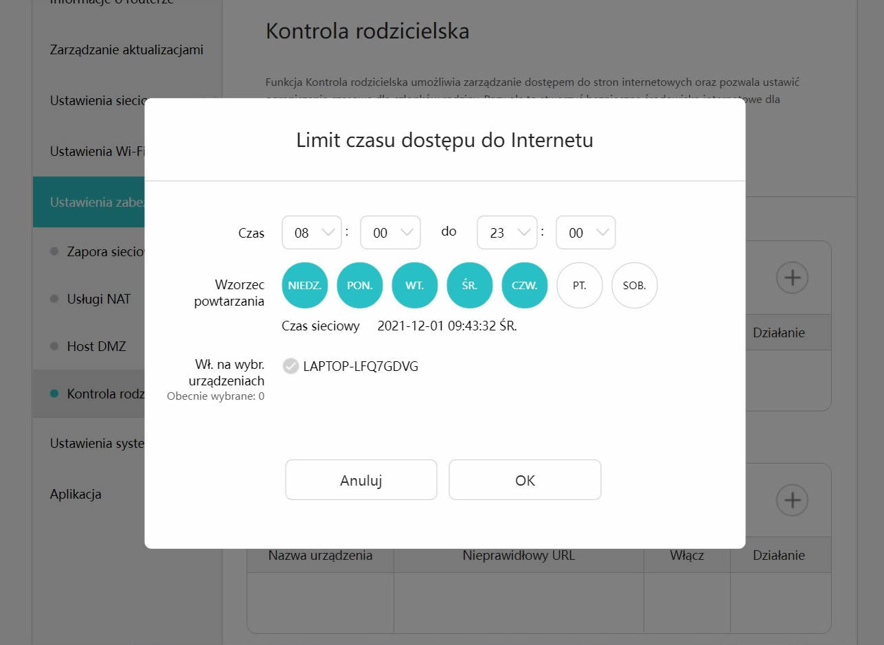 kontrola rodzicielska