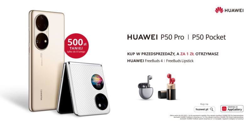 Potężny, fotograficzny Huawei P50 Pro i składany Huawei P50 Pocket od dzisiaj dostępne w Polsce – w przedsprzedaży w atrakcyjnej ofercie
