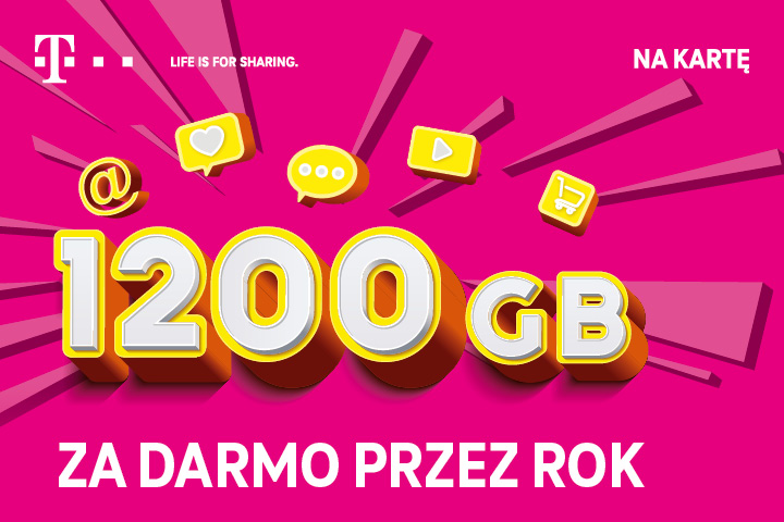 1200 GB internetu przez rok za darmo w nowej promocji T-Mobile na kartę