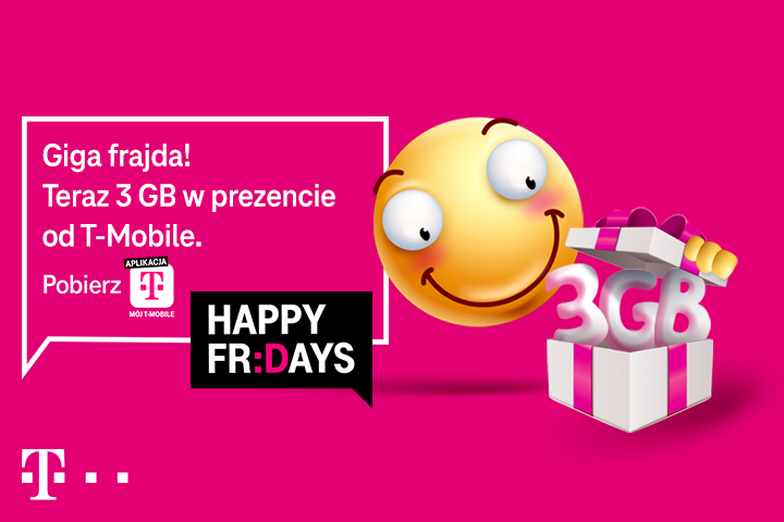 Bezpłatny pakiet 3 GB od T-Mobile na Happy Fridays