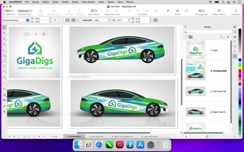829415297 CorelDRAW Graphics Suite for Mac Multipage View PL
