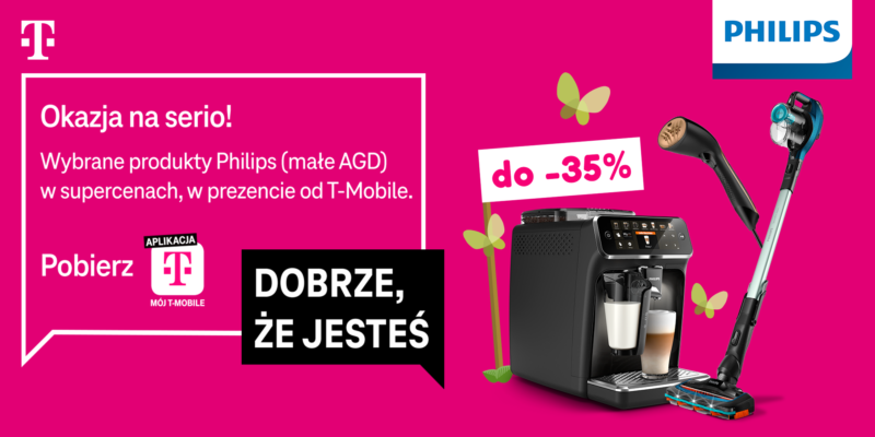odbierz od t mobile znizke do 35 na male agd marki philips