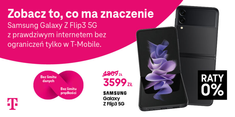 samsung galaxy z flip 3 5g teraz nawet o 1200 zl taniej w t mobile
