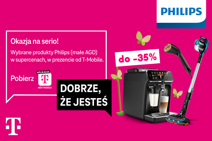 Odbierz od T-Mobile zniżkę do 35% na małe AGD marki Philips
