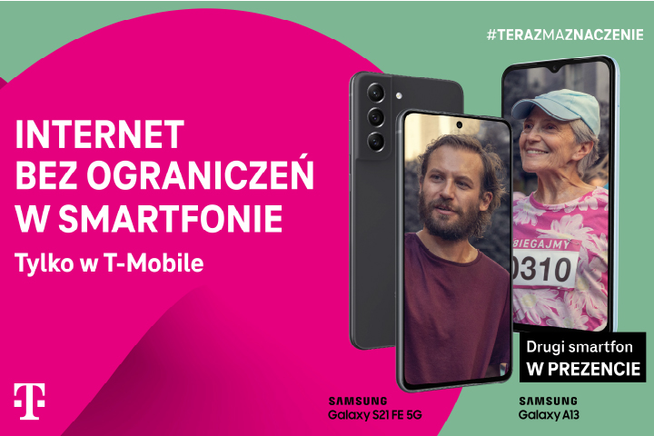 Abonament z nielimitowanym internetem 5G i smartfonem w T-Mobile – drugie urządzenie w prezencie