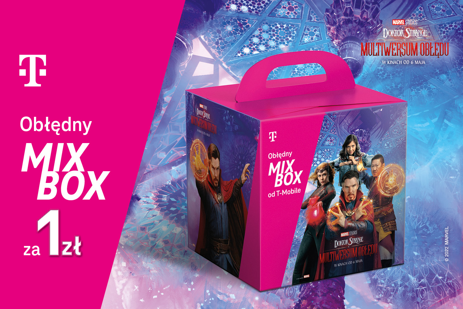 Idealny prezent dla dziecka – Obłędny MIX BOX od T-Mobile inspirowany filmem Marvel Studios „Doktor Strange w multiwersum obłędu”