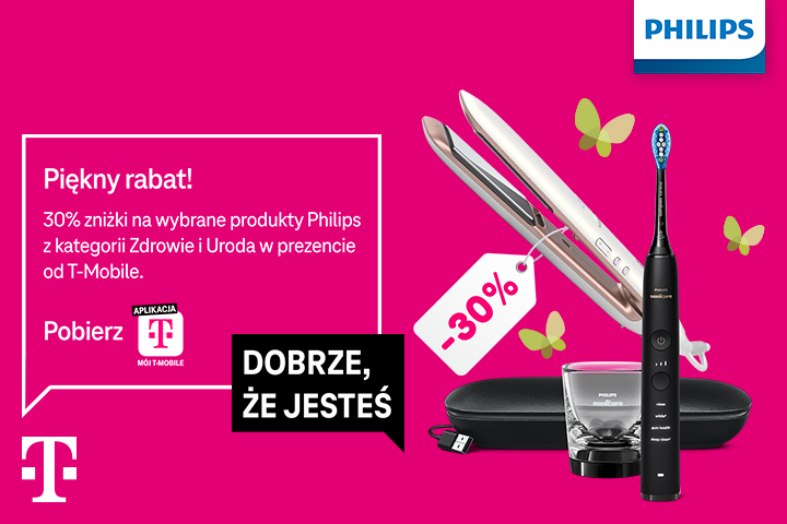 Odbierz od T-Mobile 30% zniżki na wybrane produkty marki Philips