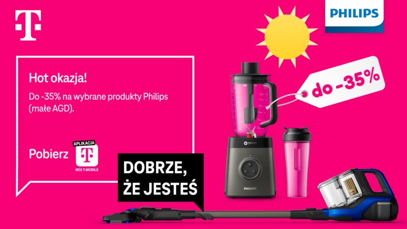 do 35 znizki na male agd marki philips dla klientow t mobile