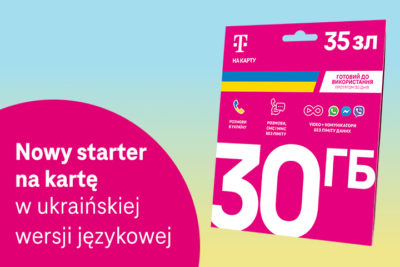 Nowy starter T-Mobile na kartę w ukraińskiej wersji językowej z ofertą Bez limitu L+UA
