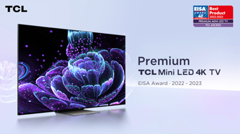 TCL zdobywa aż cztery prestiżowe nagrody EISA 2022-2023, w tym nagrodę w kategorii Premium Mini LED TV