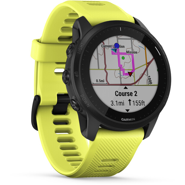 garmin forerunner 945 lte bundle running watch neon yellow black 3