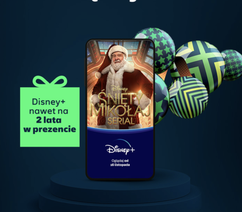 W Plusie 2x więcej GB, Disney+ na 2 lata w prezencie i smartfon za 1 zł na święta