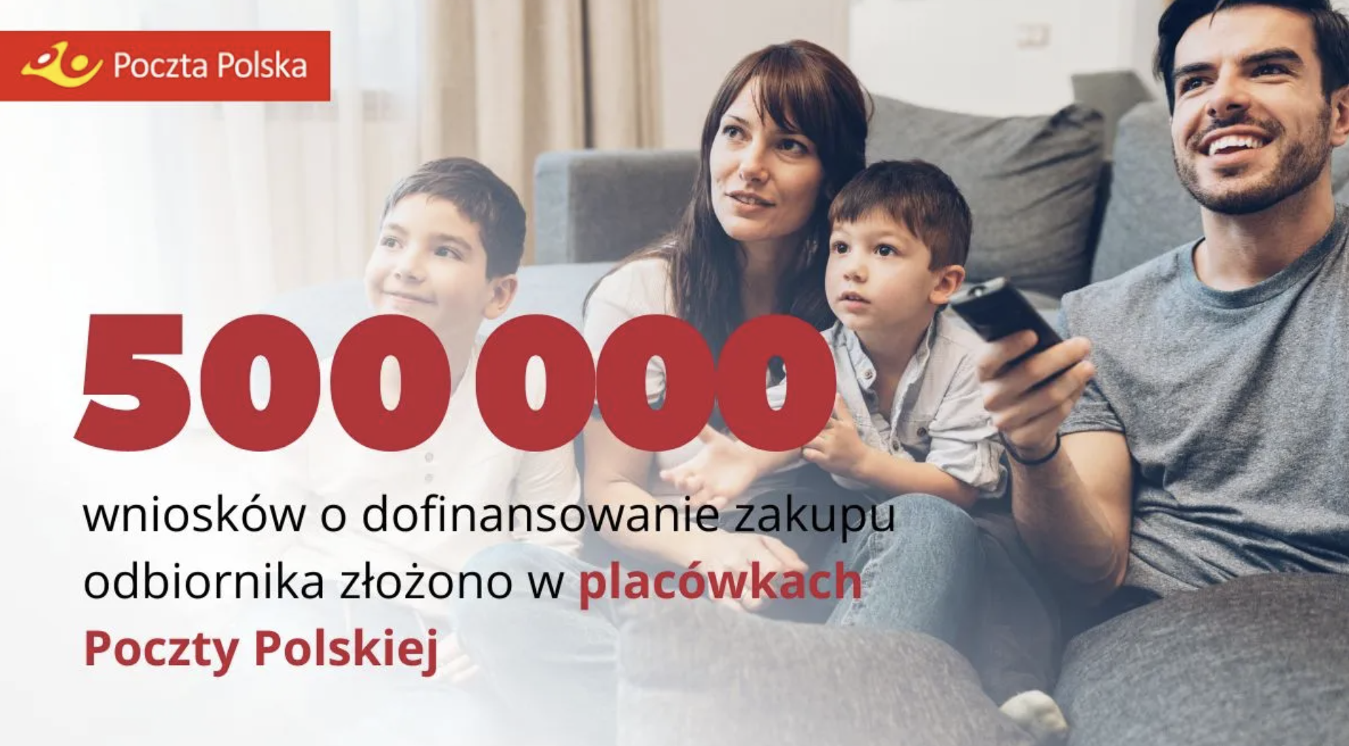 Poczta Polska obsłużyła pół miliona wniosków o dofinansowanie zakupu odbiornika cyfrowego
