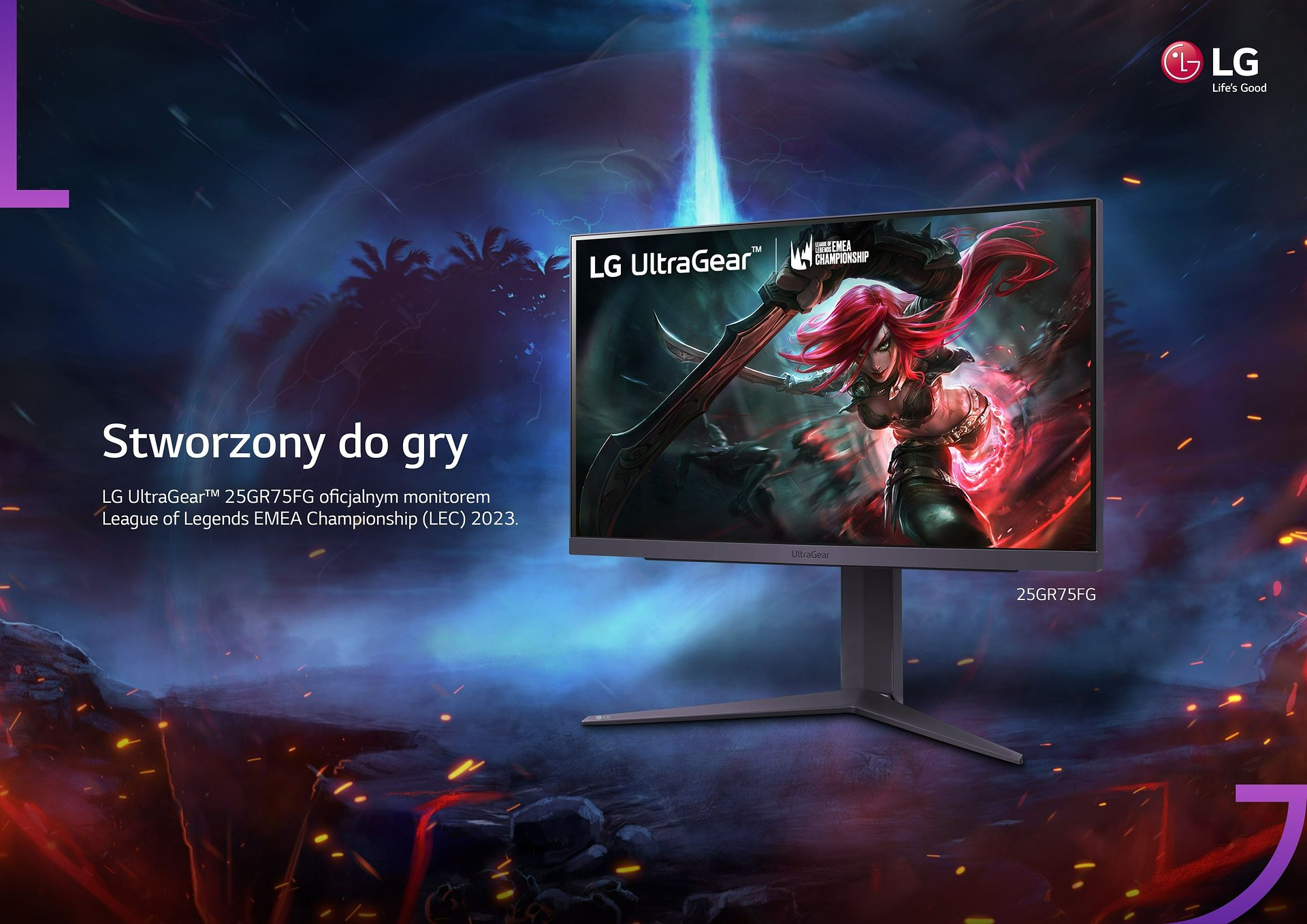 Najnowszy monitor gamingowy LG UltraGear oficjalnym monitorem LEC 2023