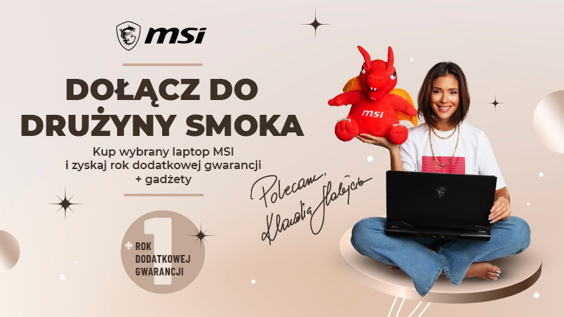 Dołącz do drużyny smoka MSI i przedłuż gwarancję swojego laptopa