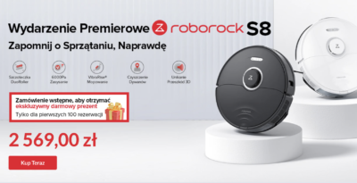 Odkurzacz Roborock S8 taniej o 730 zł – przedsprzedaż na Geekbuying.pl