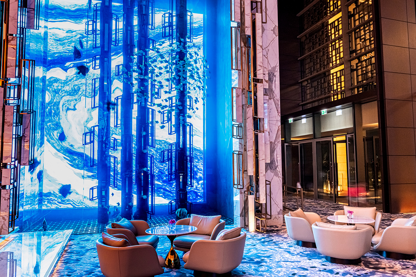 The Wall Atlantis The Royal dl3 LED Signage in the Lobby