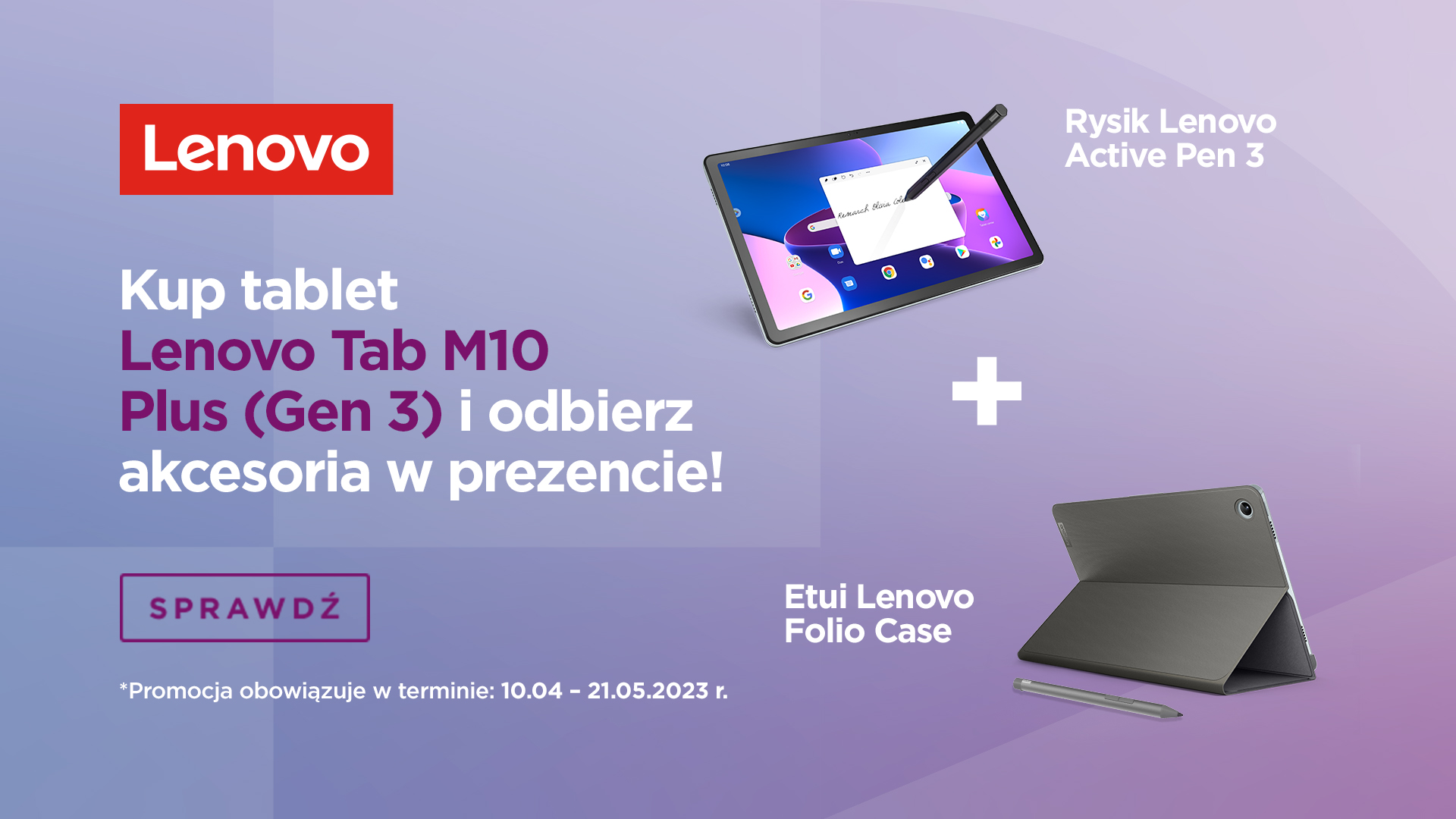 Kup tablet Lenovo Tab M10 Plus i odbierz akcesoria w prezencie