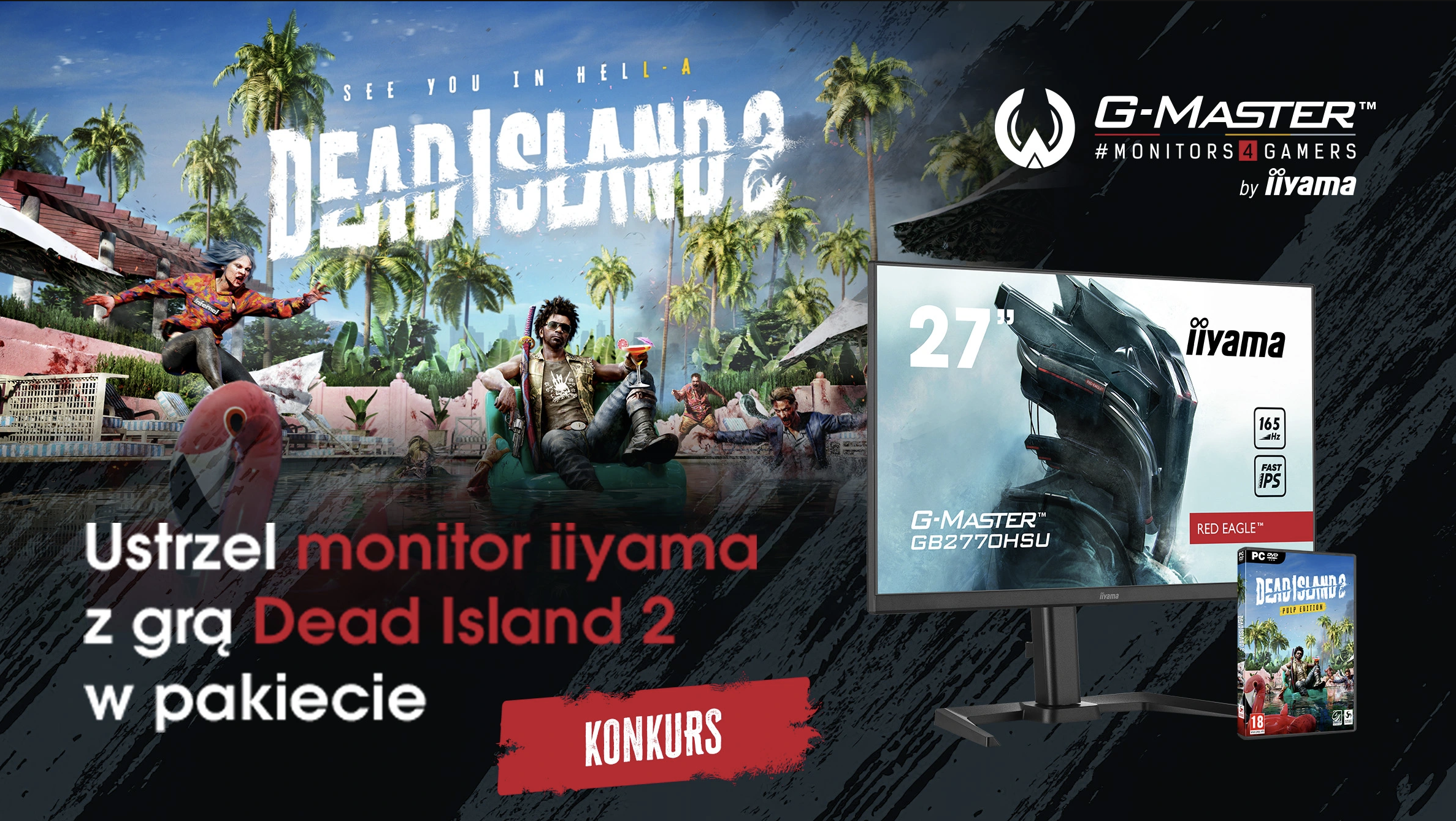 Ustrzel monitor iiyama z grą Dead Island 2