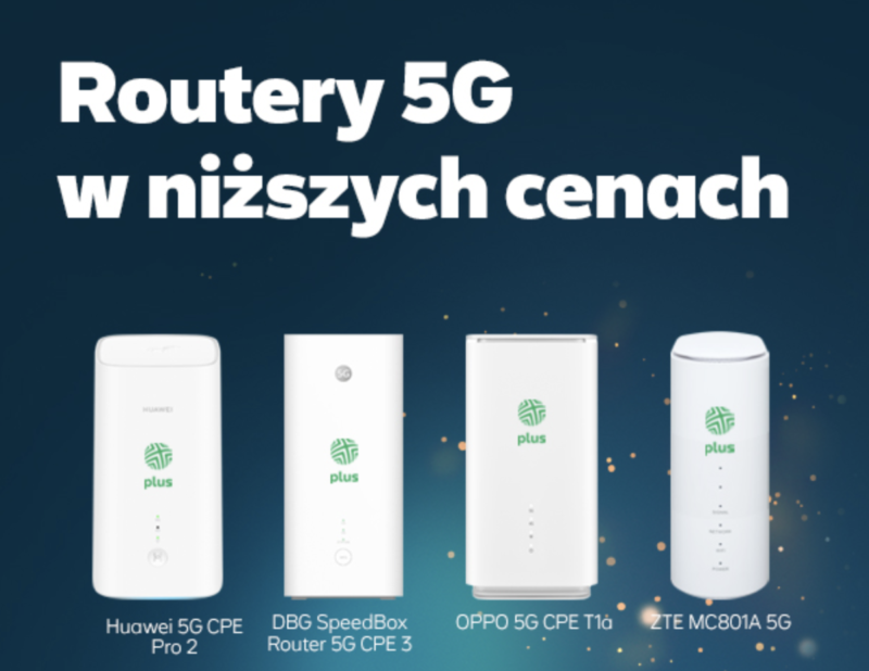 Nowe, niższe ceny routerów 5G w Plusie