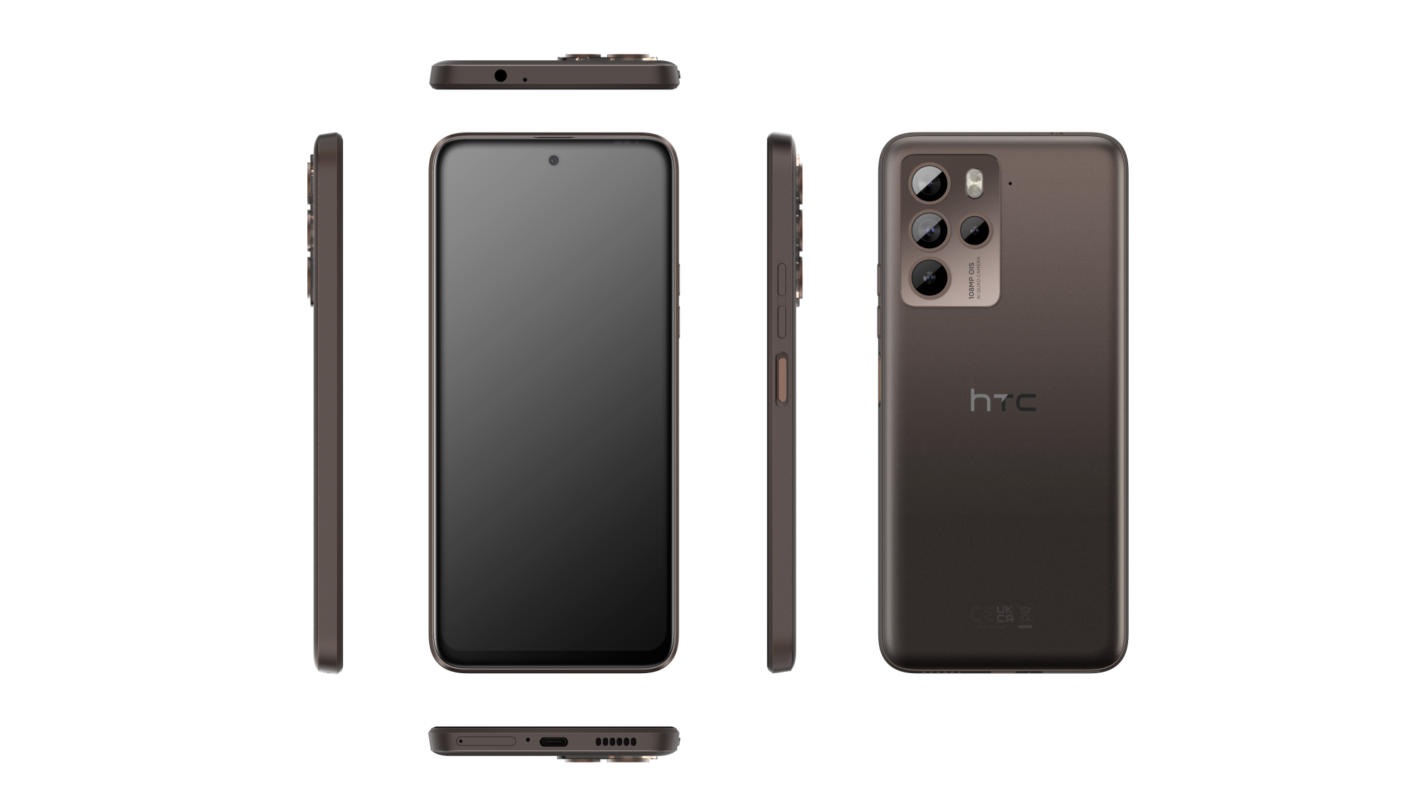 HTC U23 pro 5G   Coffee Black   all views