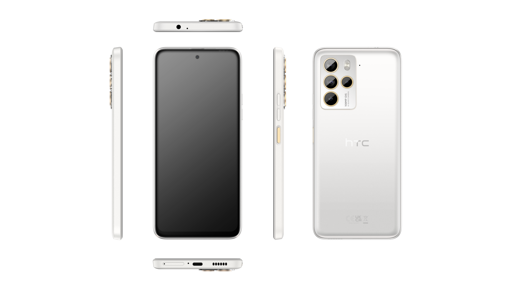 HTC U23 pro 5G   Snow White   all views