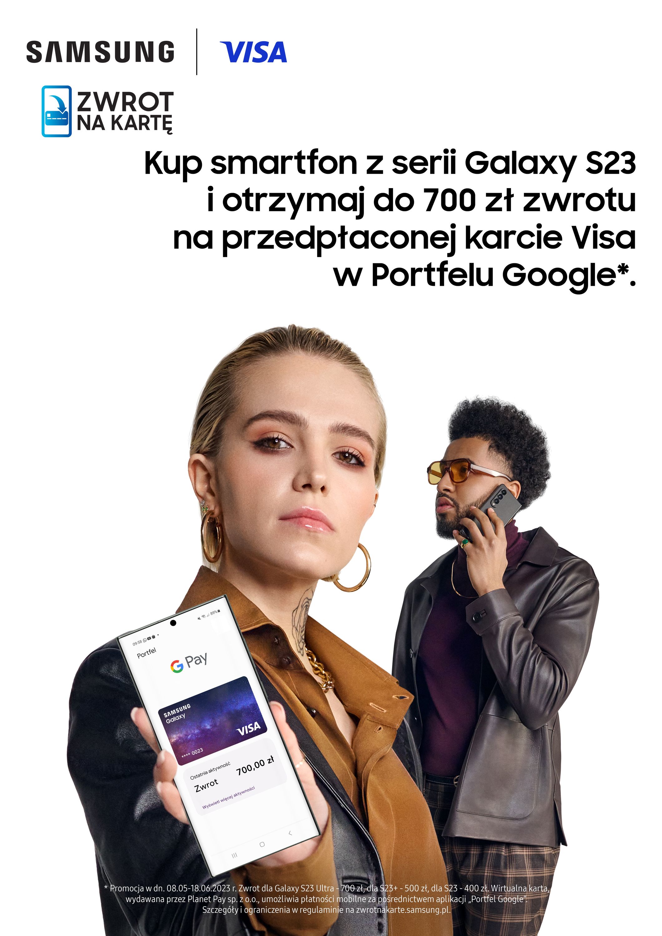 Samsung VISA zwrot KV V