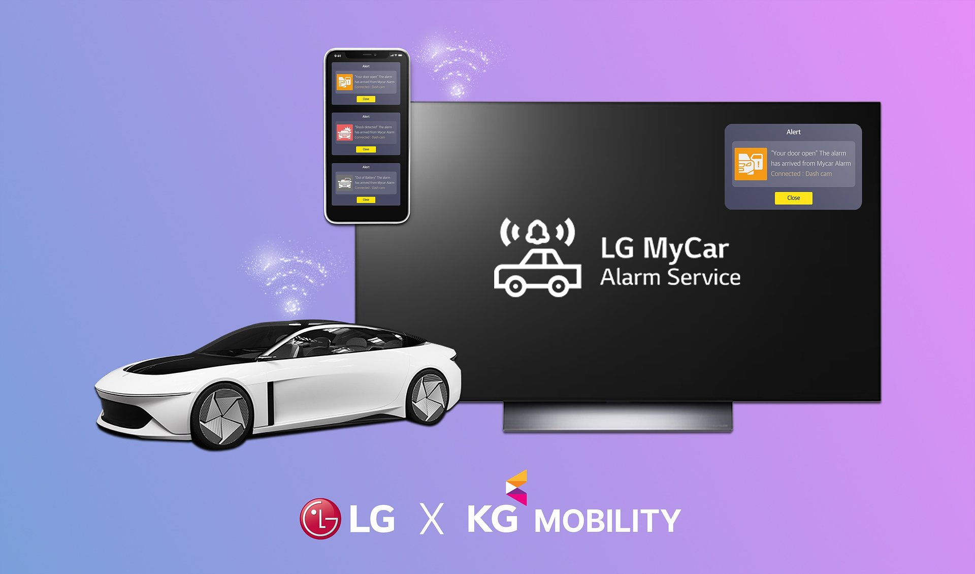 Usługa LG „MyCar Alarm” zintegrowana z nowymi samochodami KG Mobility