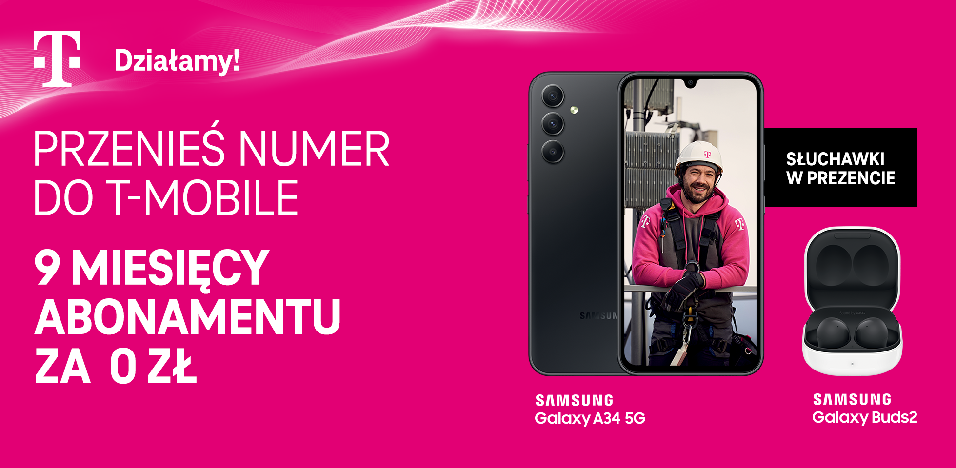 przejdz do t mobile i ciesz sie nawet 9 miesiacami abonamentu za 0 zl i rabatem na smartfony samsung galaxy a34 5g oraz t phone pro 5g