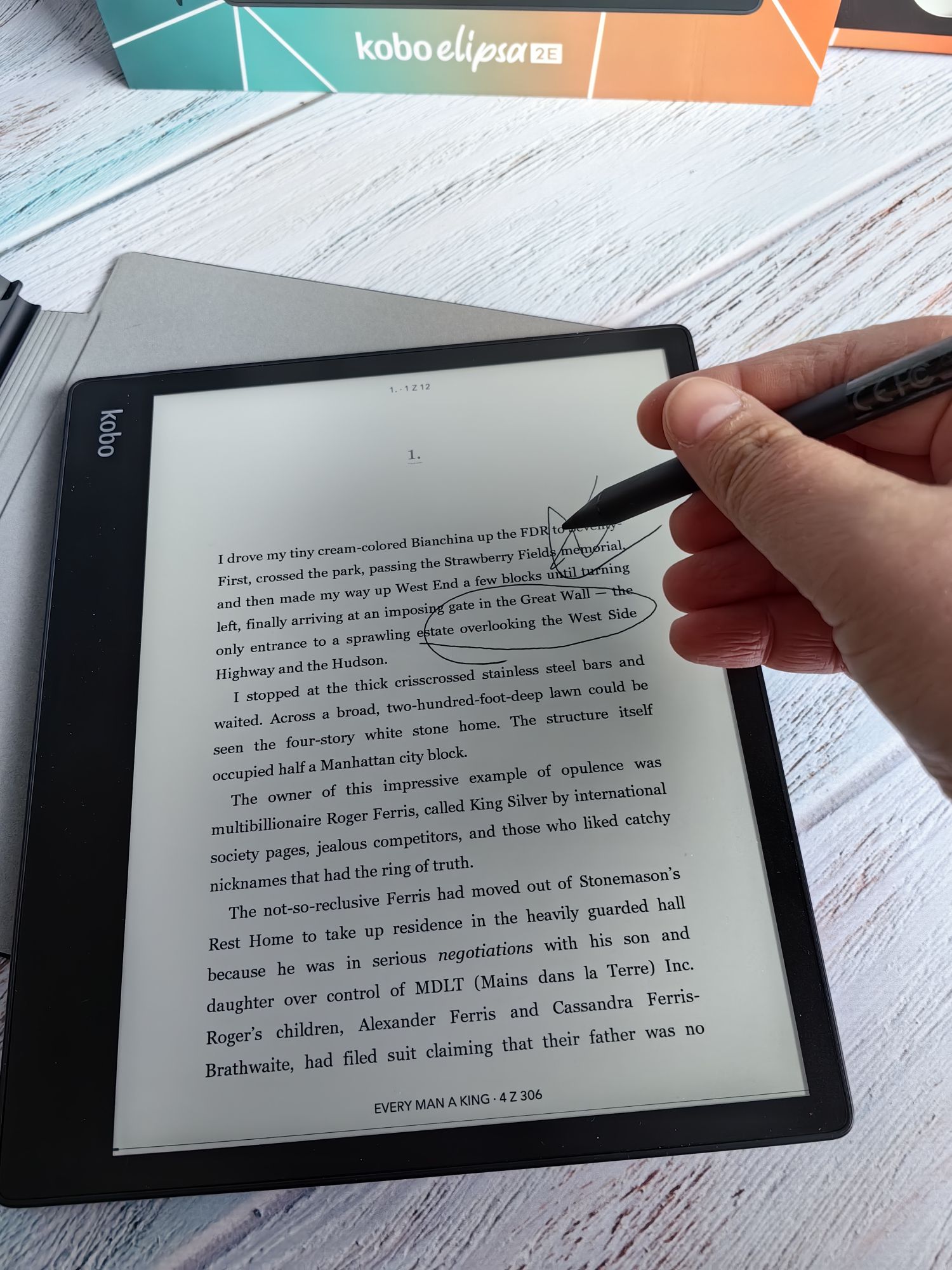 kobo elipsa 2e notatki na książce (8)
