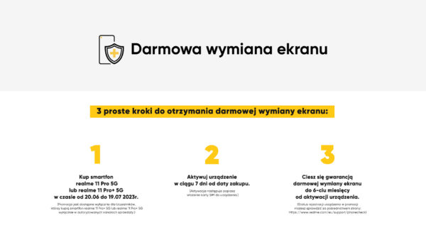 realme darmowa wymiana ekranu