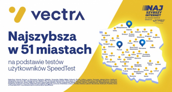 Warszawa i Gdańsk z najszybszym Internetem od Vectry
