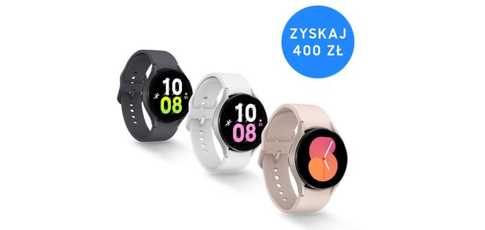 400 PLN zwrotu przy zakupie Galaxy Watch5