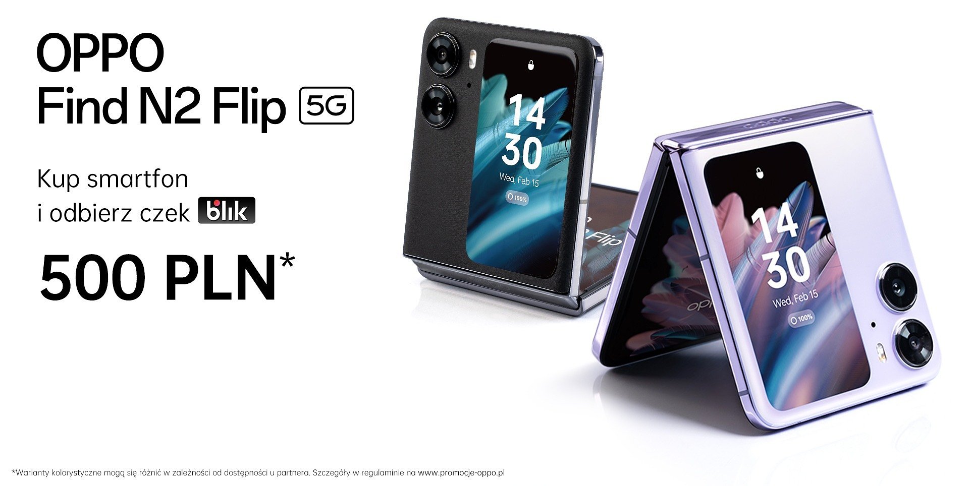 OPPO kontynuuje promocję cashback – kup smartfon OPPO Find N2 Flip i odbierz czek BLIK o wartości 500 zł