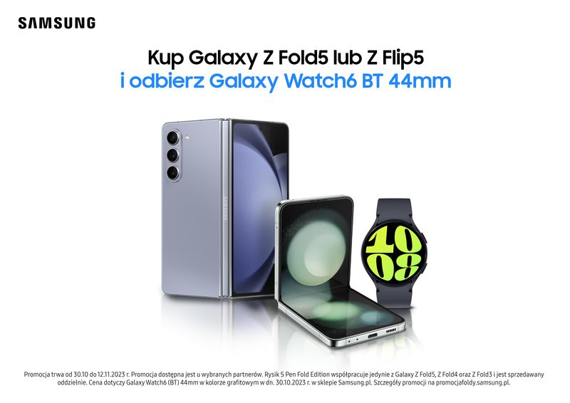 Kup Galaxy Z Flip5 lub Z Fold5 i odbierz Galaxy Watch6 w prezencie