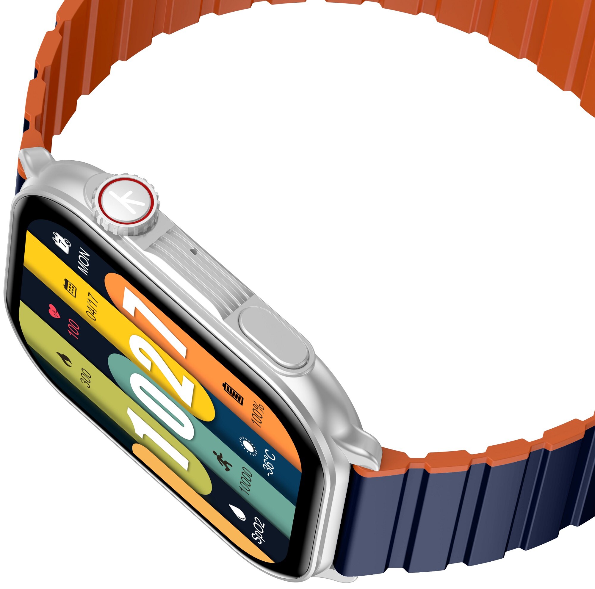 Smartwatch KISELECT KS Pro Srebrny detale