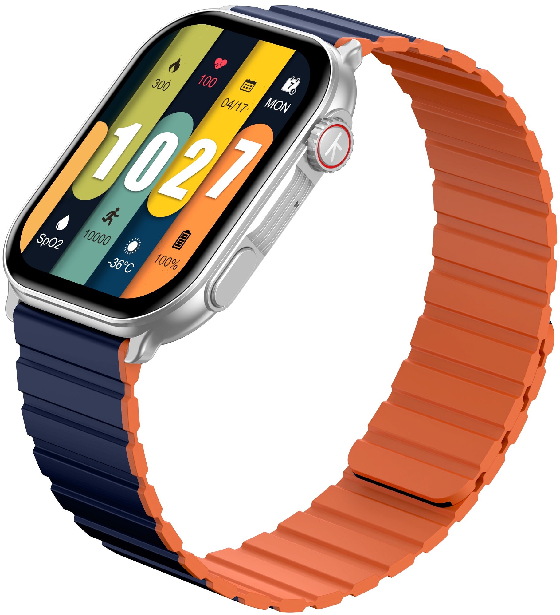 Smartwatch KISELECT KS Pro Srebrny skos bok