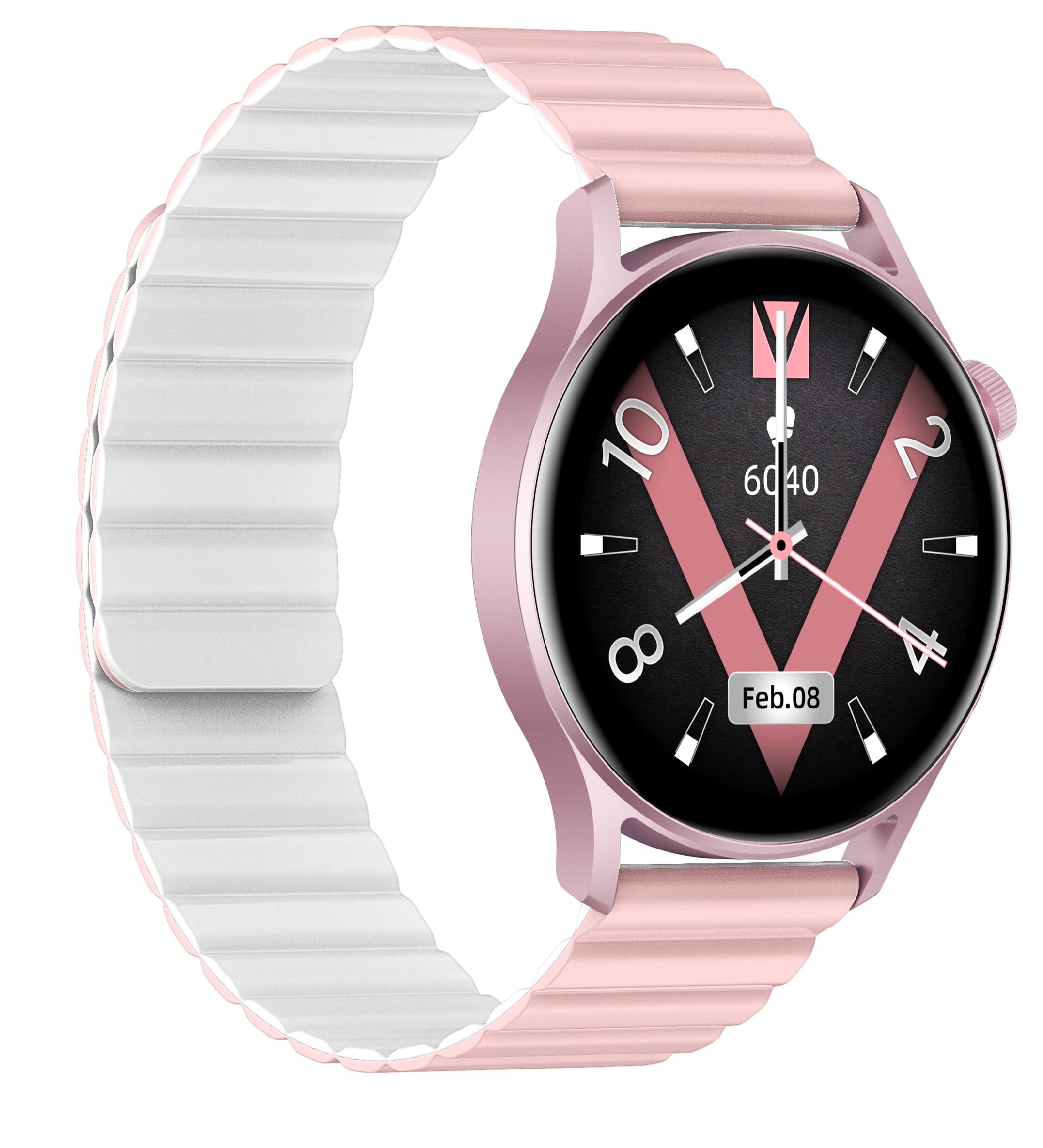 Smartwatch KISELECT Lora 2 rozowy skos 2