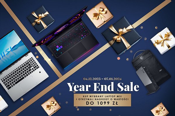 MSI rusza z promocją świąteczno-noworoczną – Kup laptopa i zgarnij nagrody o wartości do 1099 zł