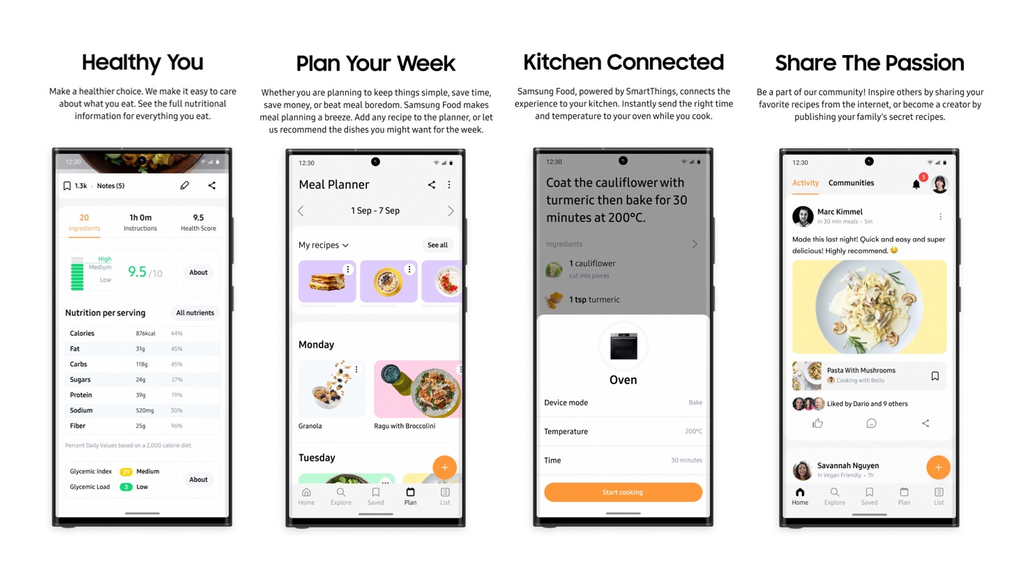 Smart Home, aplikacja, Samsung Food, SmartThings Cooking