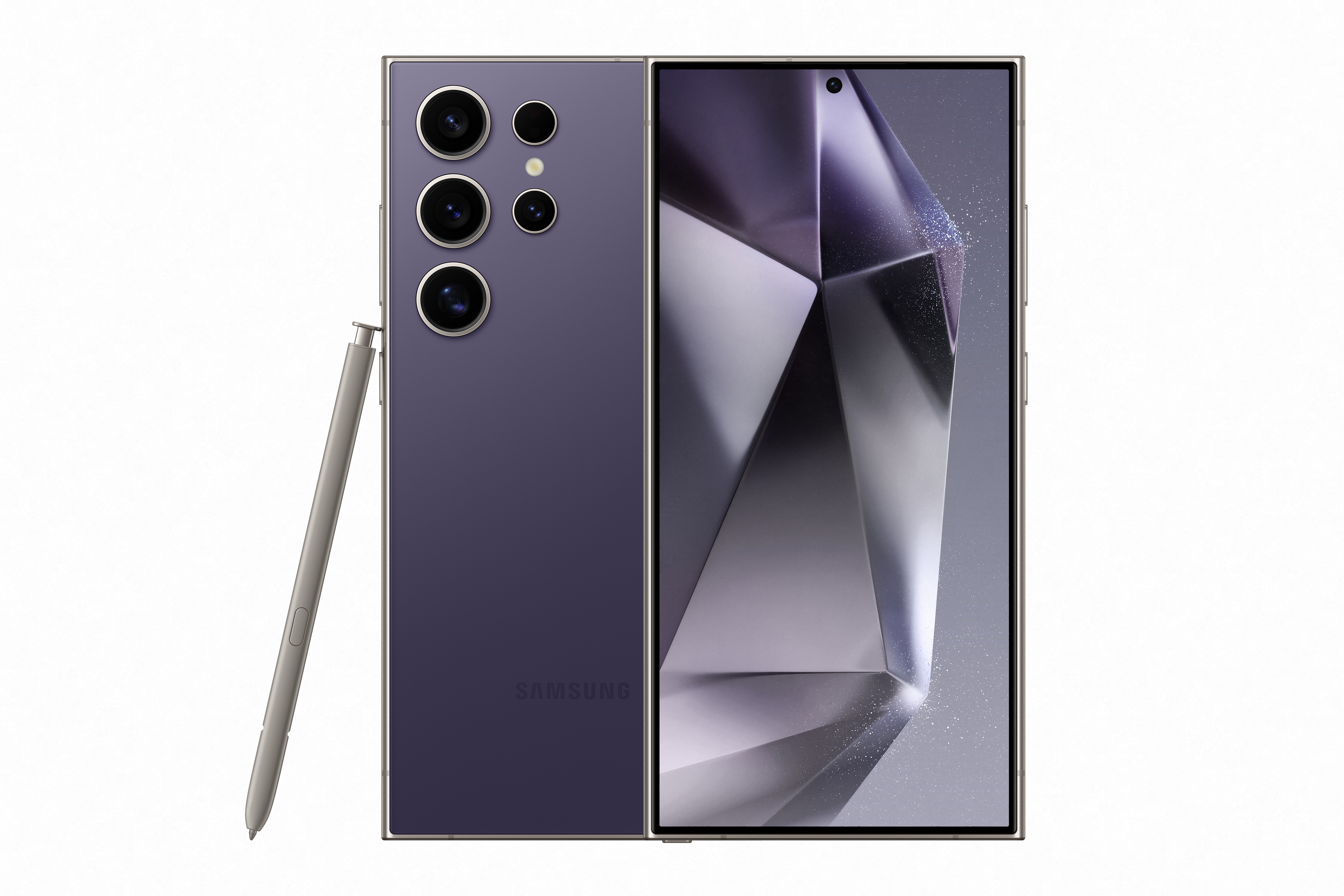 037 galaxy s24ultra titaniumviolet device spen front