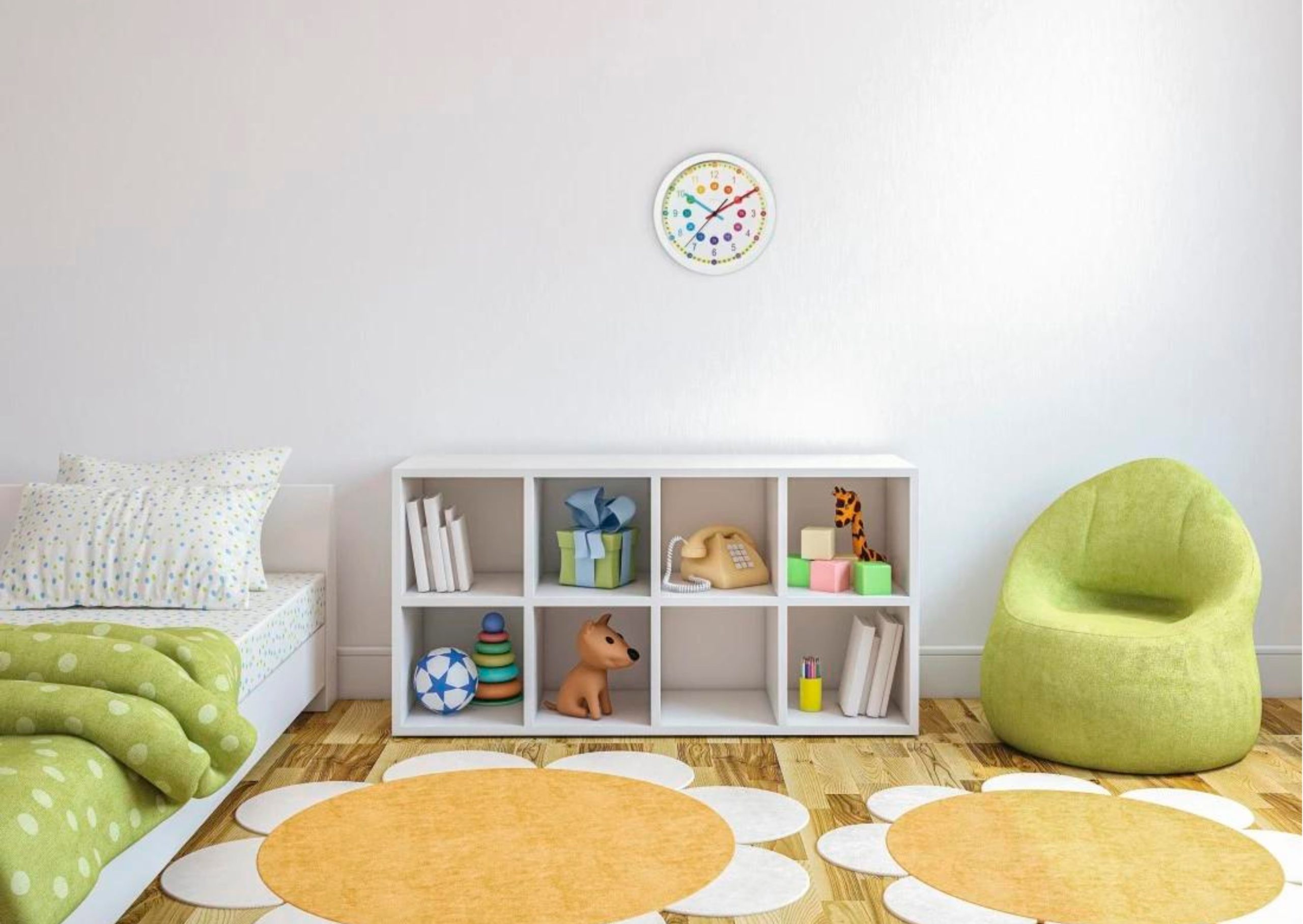 Zegar może też stać się piękną ozdoba dziecięcego pokoju.jpg