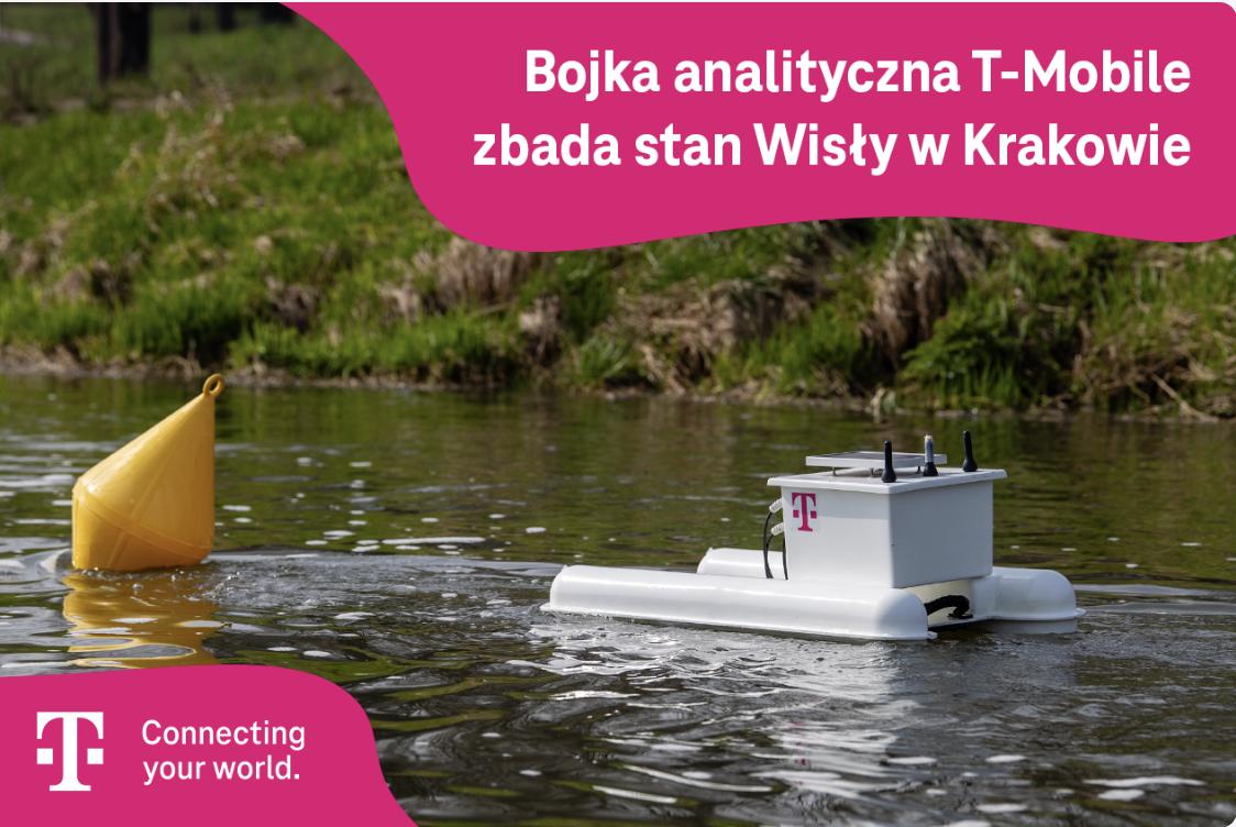 Innowacyjna bojka analityczna T-Mobile zbada stan Wisły w Krakowie